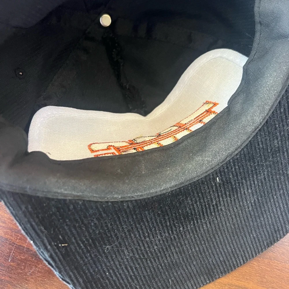 Vintage Black TMC Corduroy‎ Cap Hat EUC